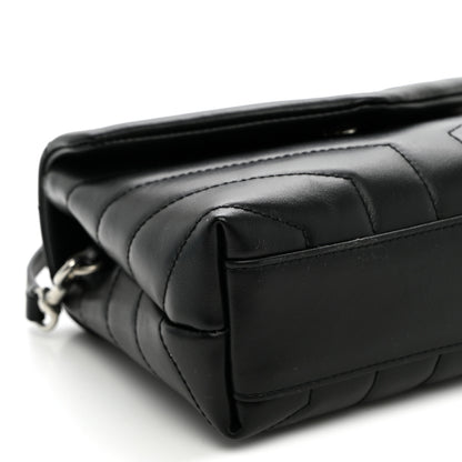 Saint Laurent Calfskin Y Quilted Monogram Toy Loulou Crossbody Bag Black 9 of 10