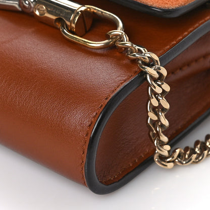 Chloe Suede Calfskin Mini Faye Shoulder Bag Tobacco 8 of 10