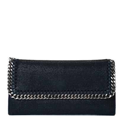 Stella McCartney Shaggy Deer Falabella Flap Wallet Black 1 of 6