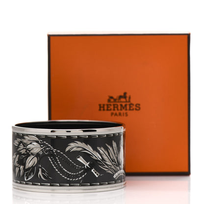 Hermes Enamel Printed Extra Wide Brazil Bracelet 65 5 of 5