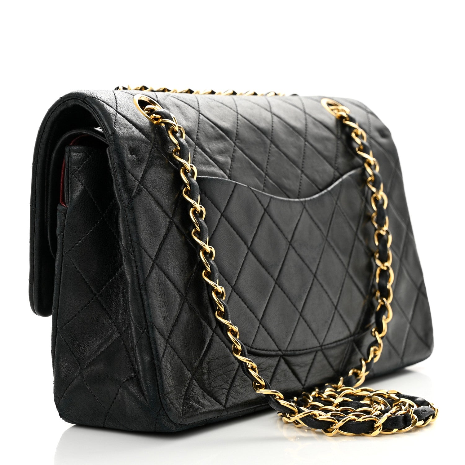 Chanel Lambskin Quilted Medium Double Flap Black 3 of 14