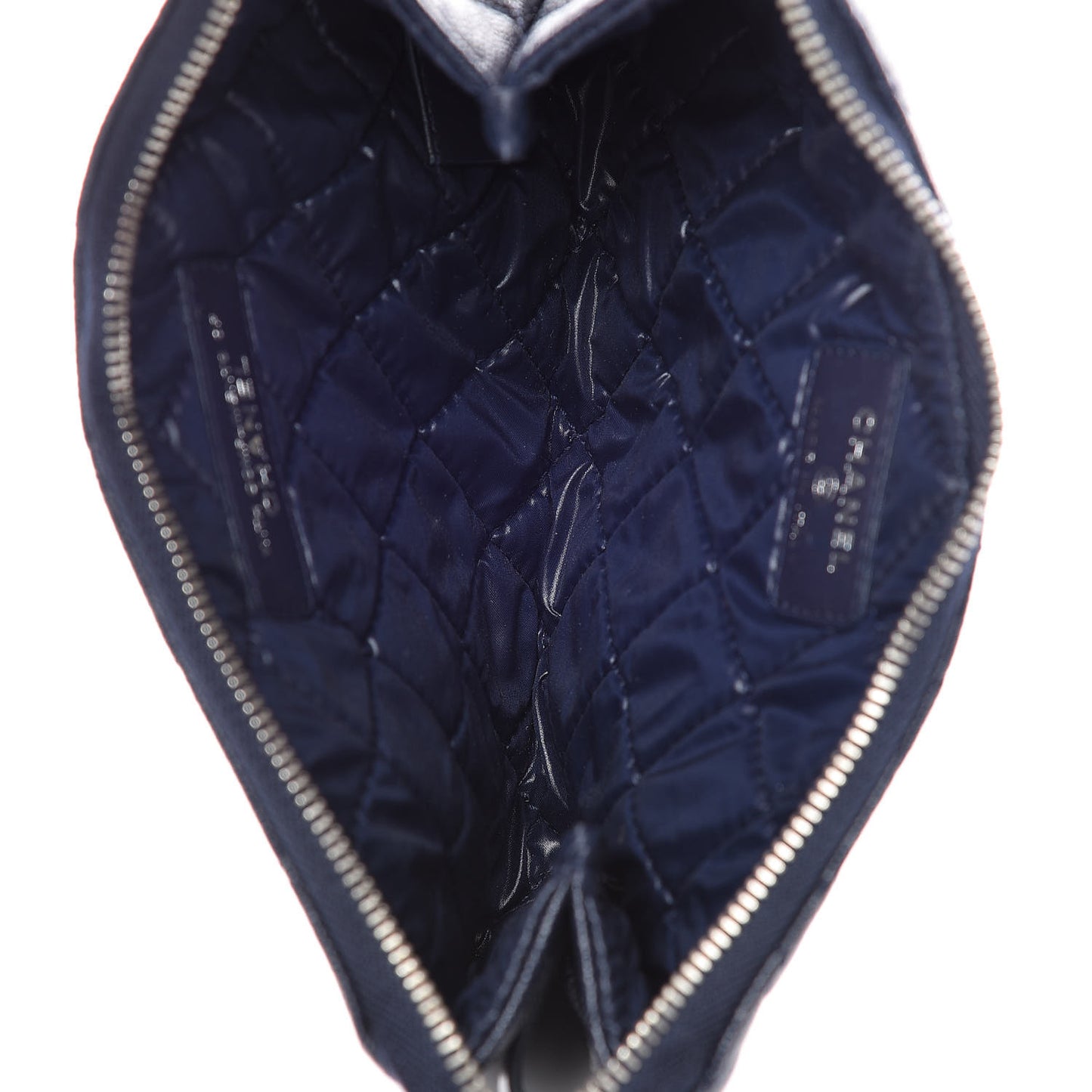 Caviar Quilted Small Pouch Navy