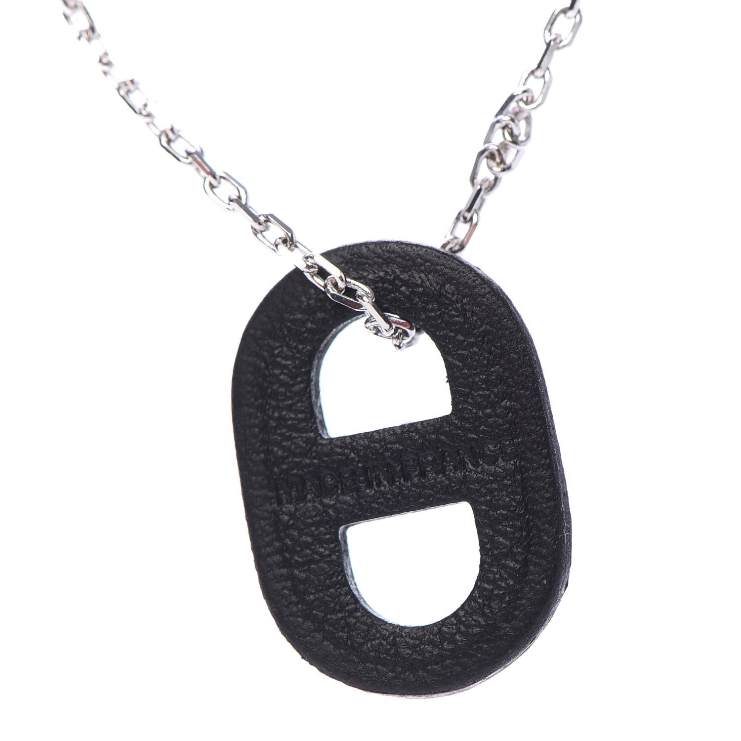 Hermes Swift O'Maillon Pendant Necklace Black 6 of 7
