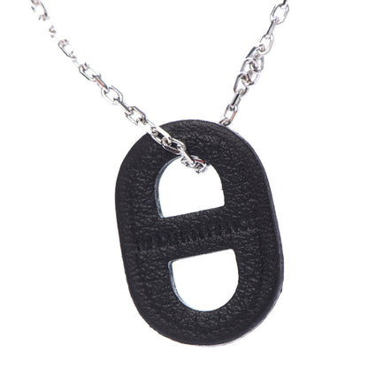 Hermes Swift O'Maillon Pendant Necklace Black 6 of 7