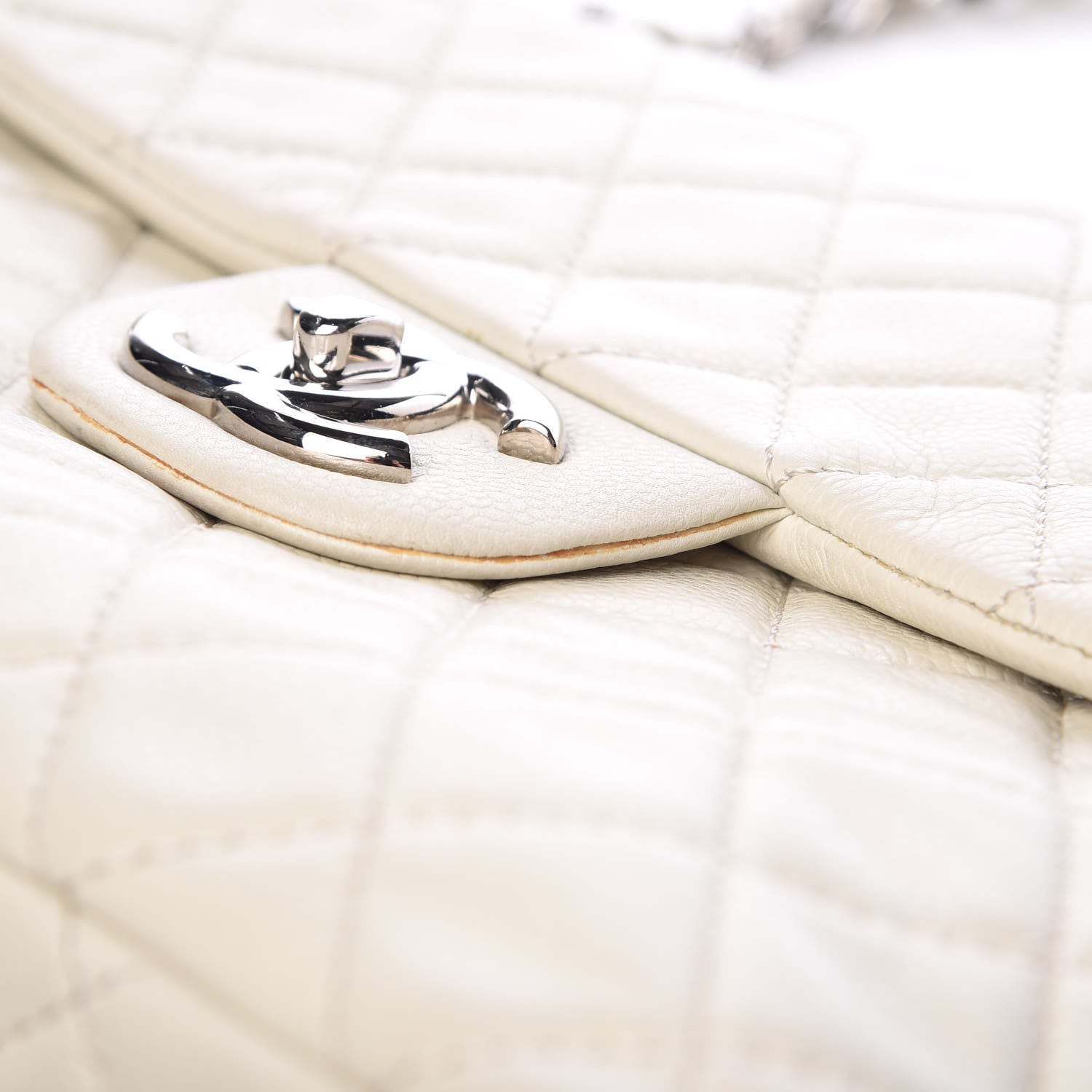 Chanel Caviar Quilted Maxi Single Flap White 21 of 21
