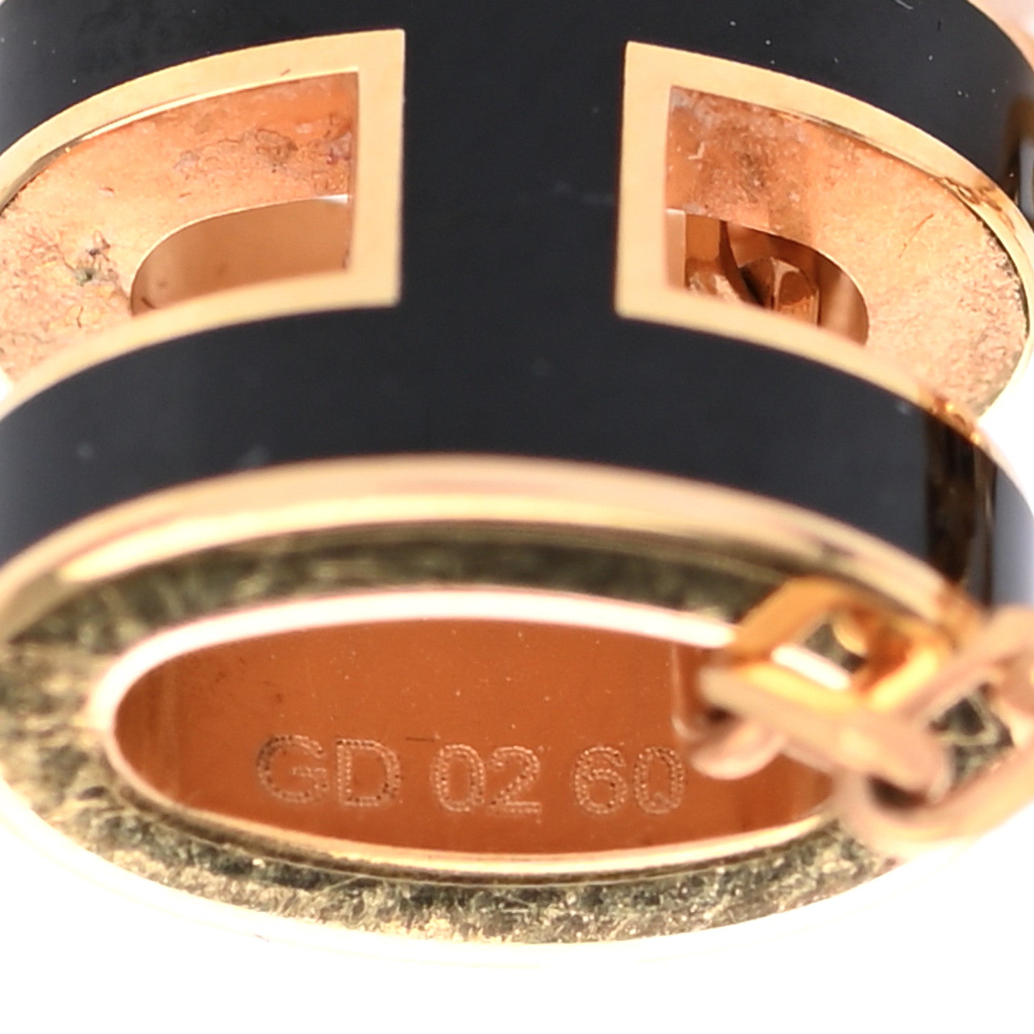 Hermes Lacquered Gold Mini Pop H Pendant Necklace Black 7 of 8