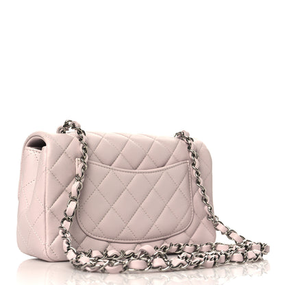 Chanel Lambskin Quilted Mini Rectangular Flap Light Purple 2 of 8