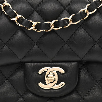 Chanel Lambskin Quilted Mini Square Flap Black 8 of 11