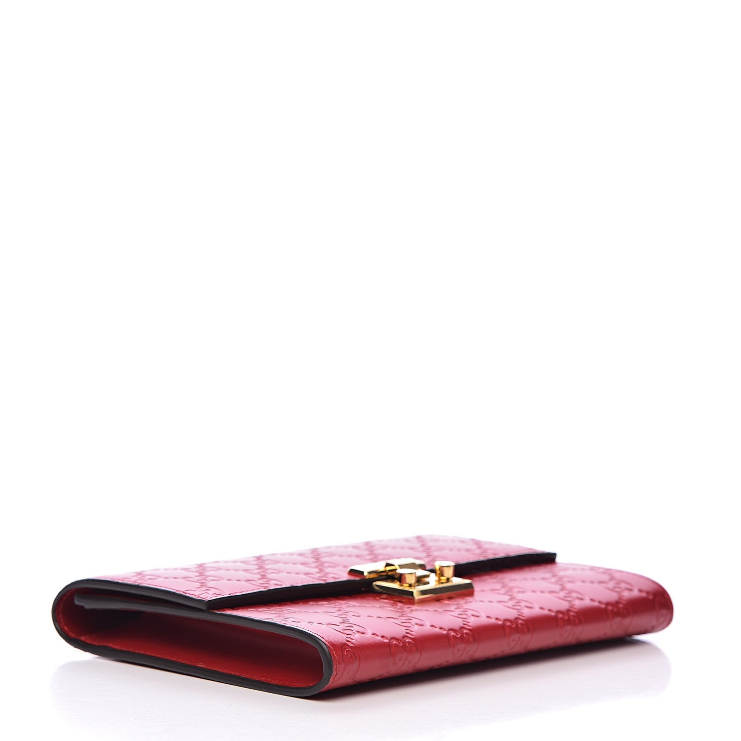 Gucci Guccissima Padlock Clutch Hibiscus Red 4 of 10