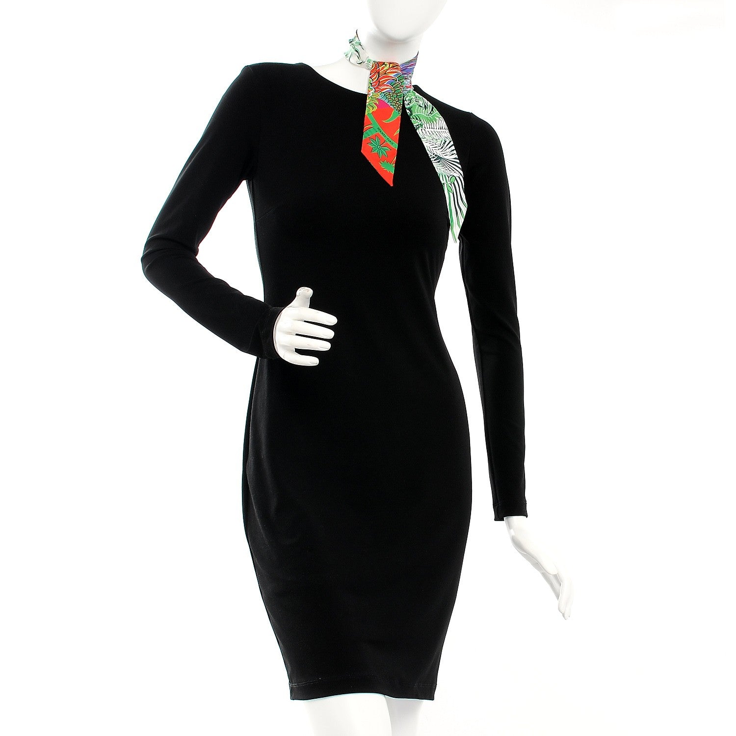 Hermes Silk Mythiques Phoenix Coloriages Twilly Blanc Vert Rouge 2 of 5