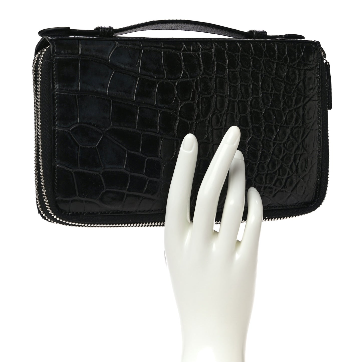 Crocodile Travel Document Case Black