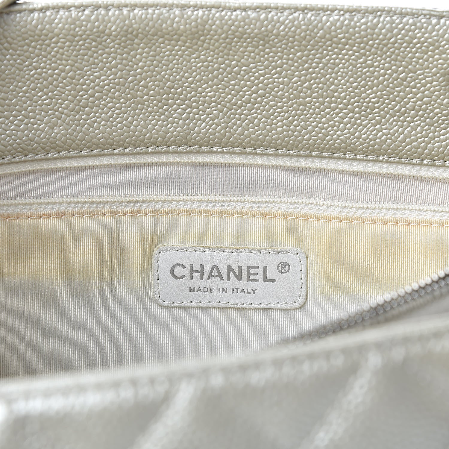 Chanel Metallic Caviar Grand Shopping Tote GST Light Gold 14 of 20