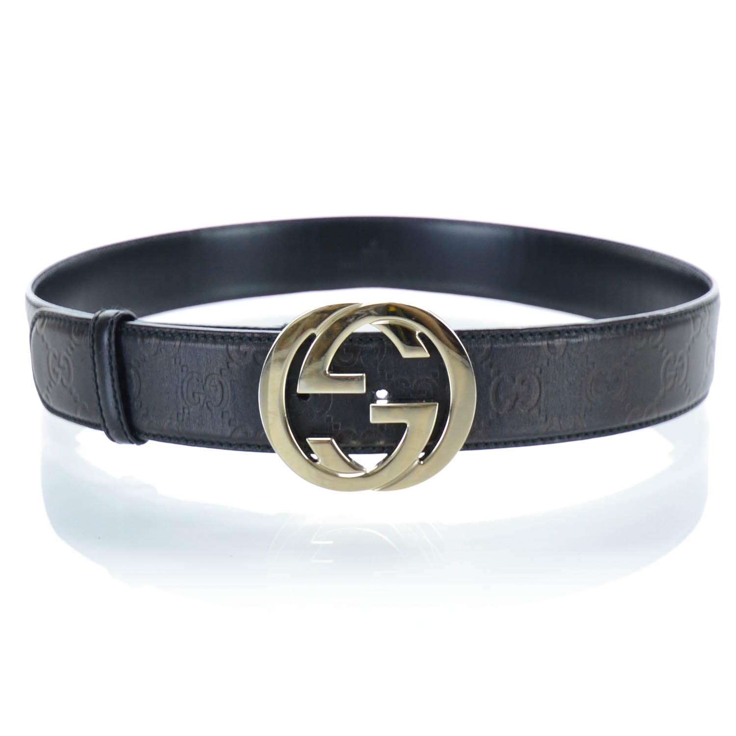 Gucci Guccissima GG Belt 85 34 Black 1 of 5