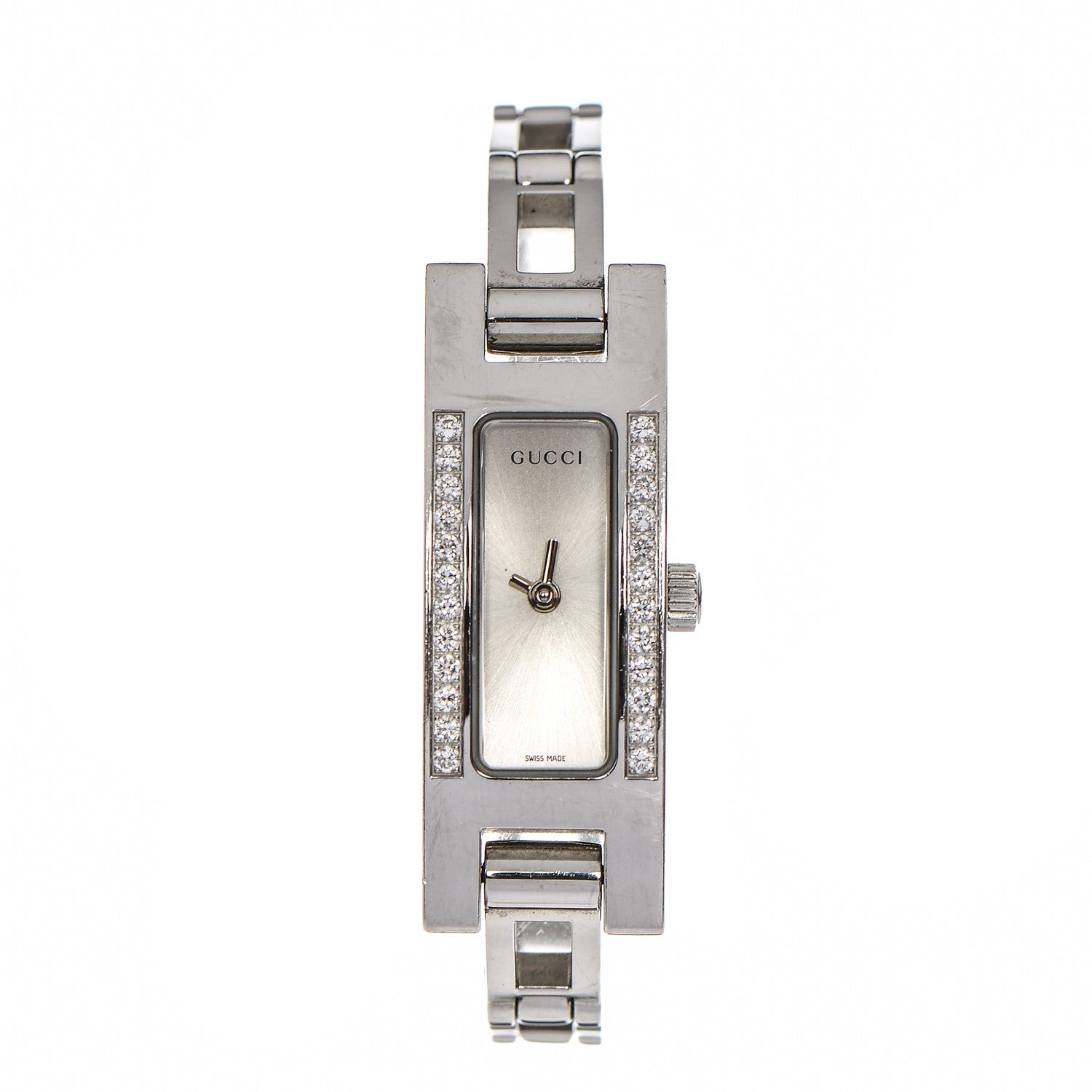 Gucci Stainless Steel Diamond 14mm G-Frame Quartz Watch 1 of 9