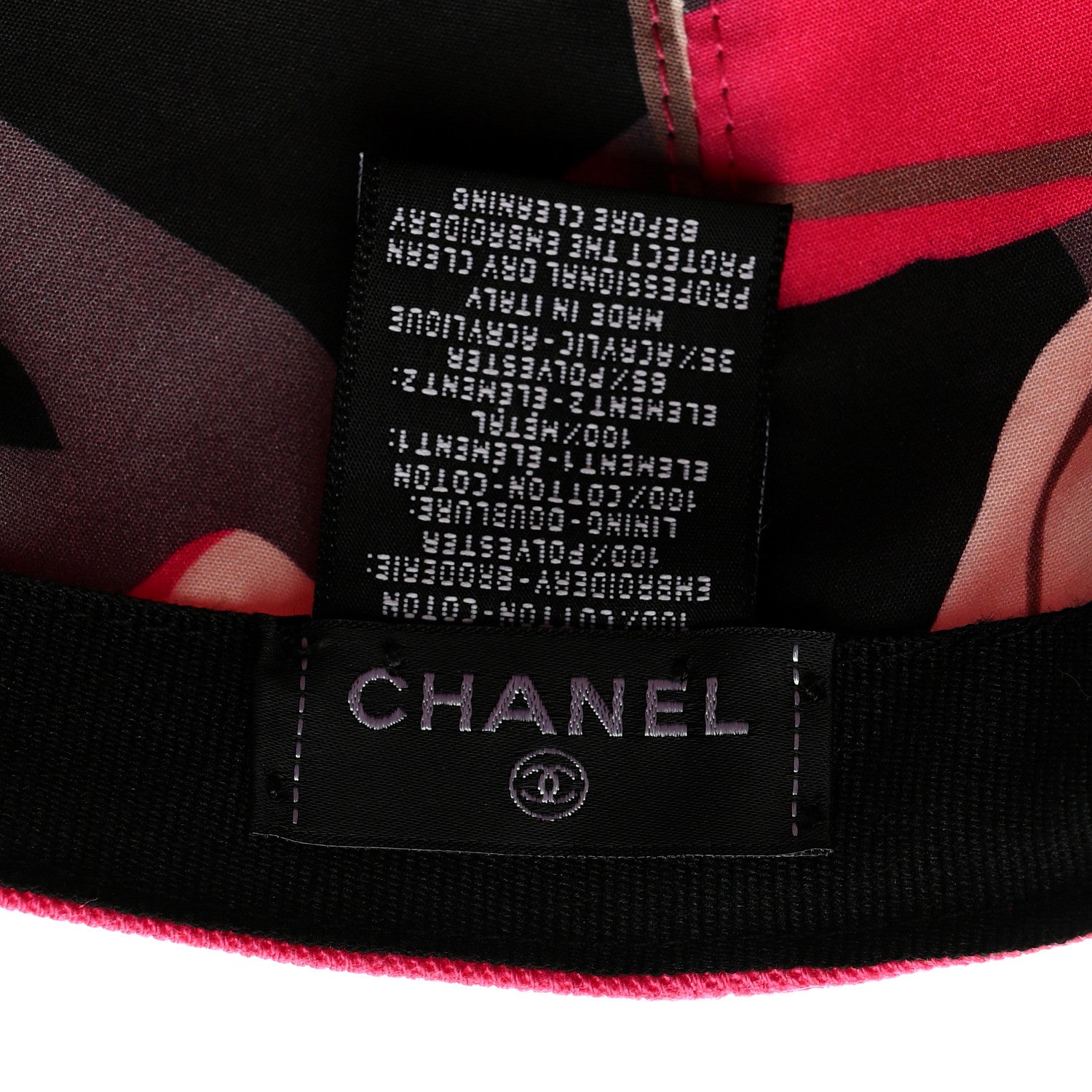 Chanel Cotton CC Cap Hat Fuchsia 8 of 8
