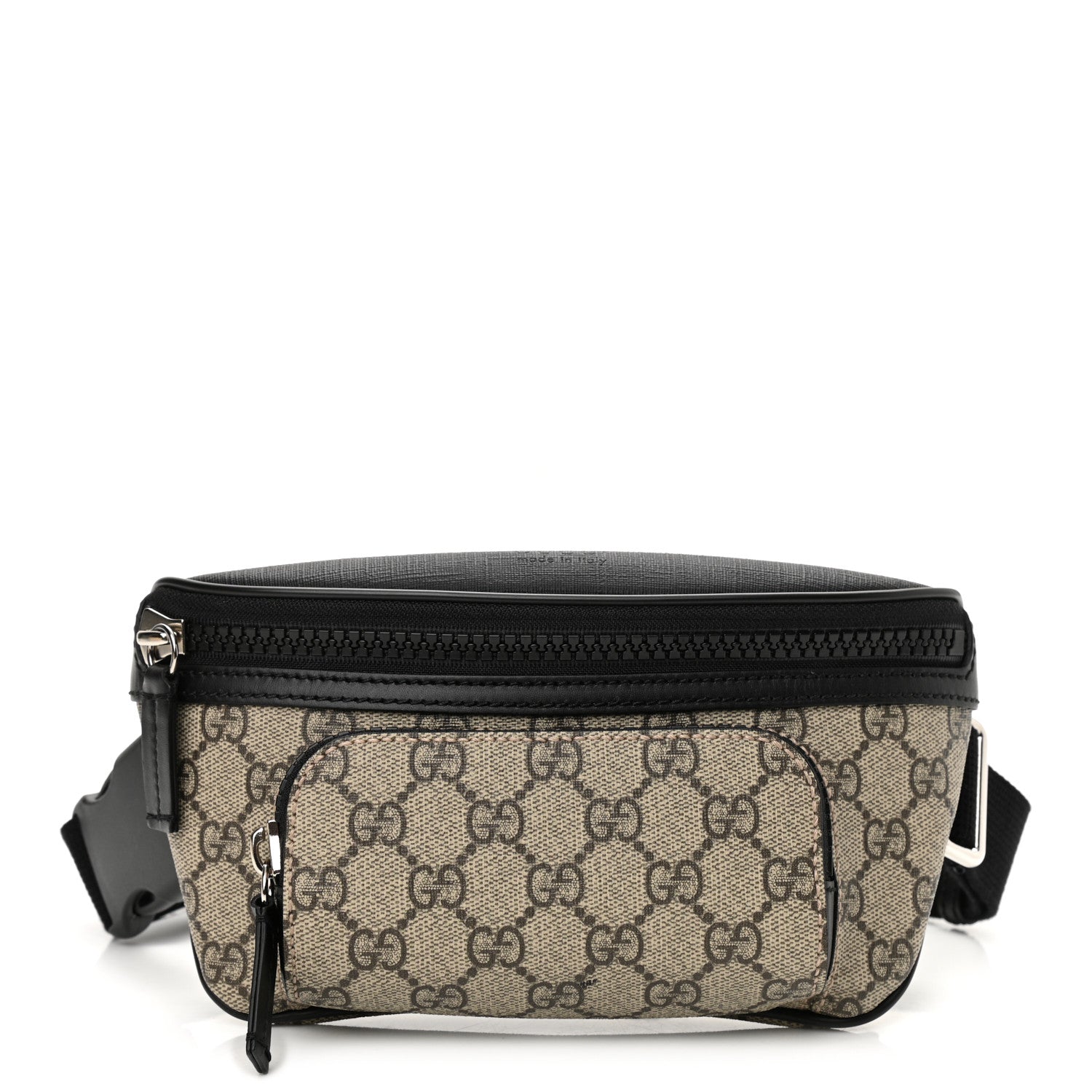 Gucci GG Supreme Monogram Belt Bag Black 1 of 10