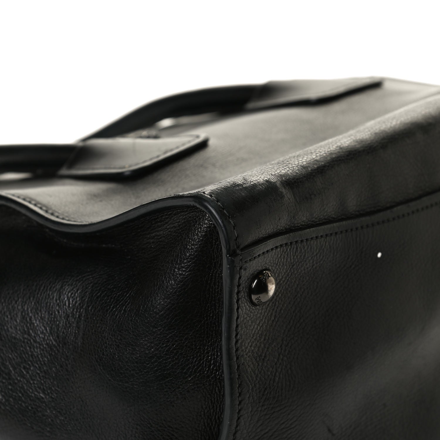 Prada Glace Calf Twin Pocket Tote Black 10 of 12