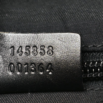 Gucci Monogram Small Double Buckle Flap Messenger Bag Black 7 of 10