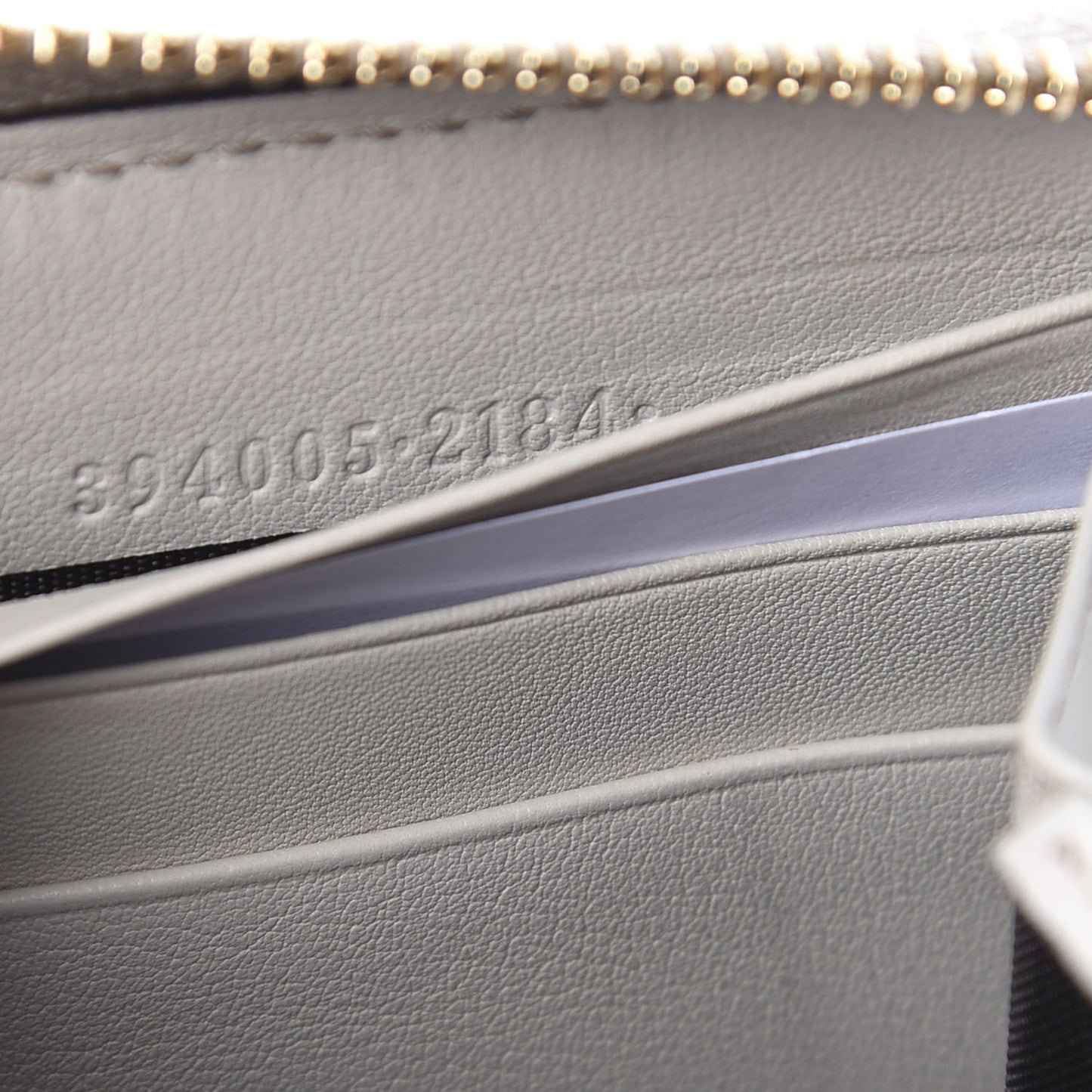 Guccissima Signature Microguccissima Bree Zip Around Wallet Off White