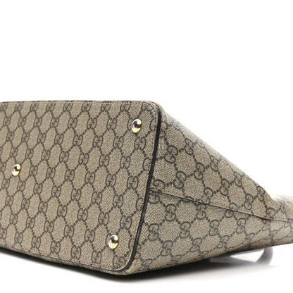 Gucci GG Supreme Monogram Small Zip Top Tote Beige Tuscany 10 of 15