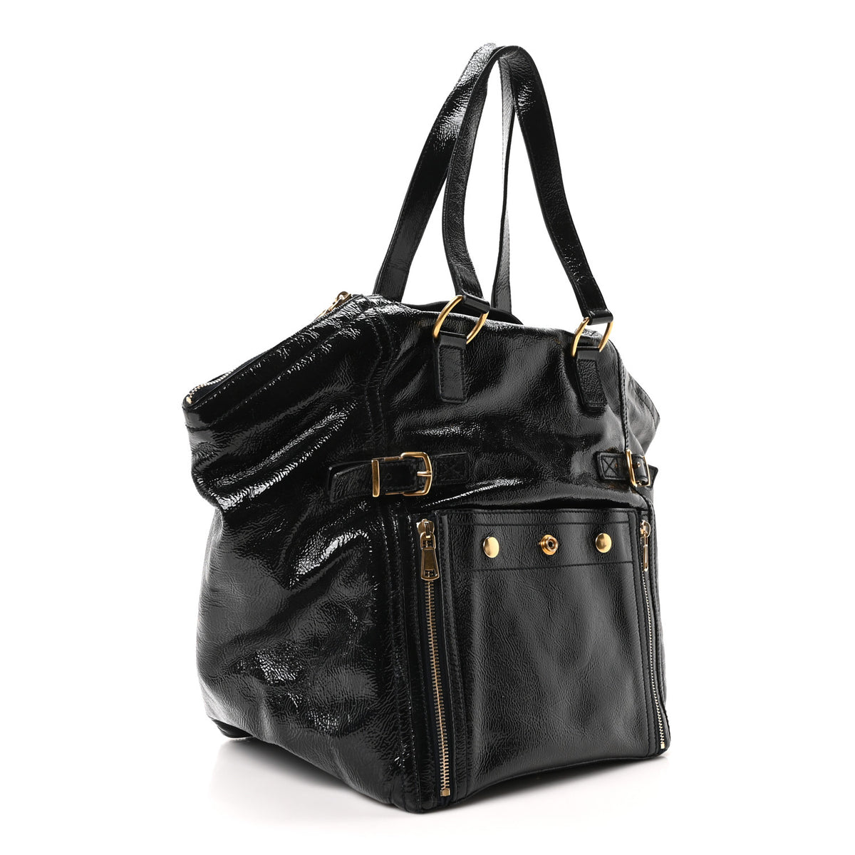 Saint Laurent Patent Large Downtown Tote Black 3 of 10