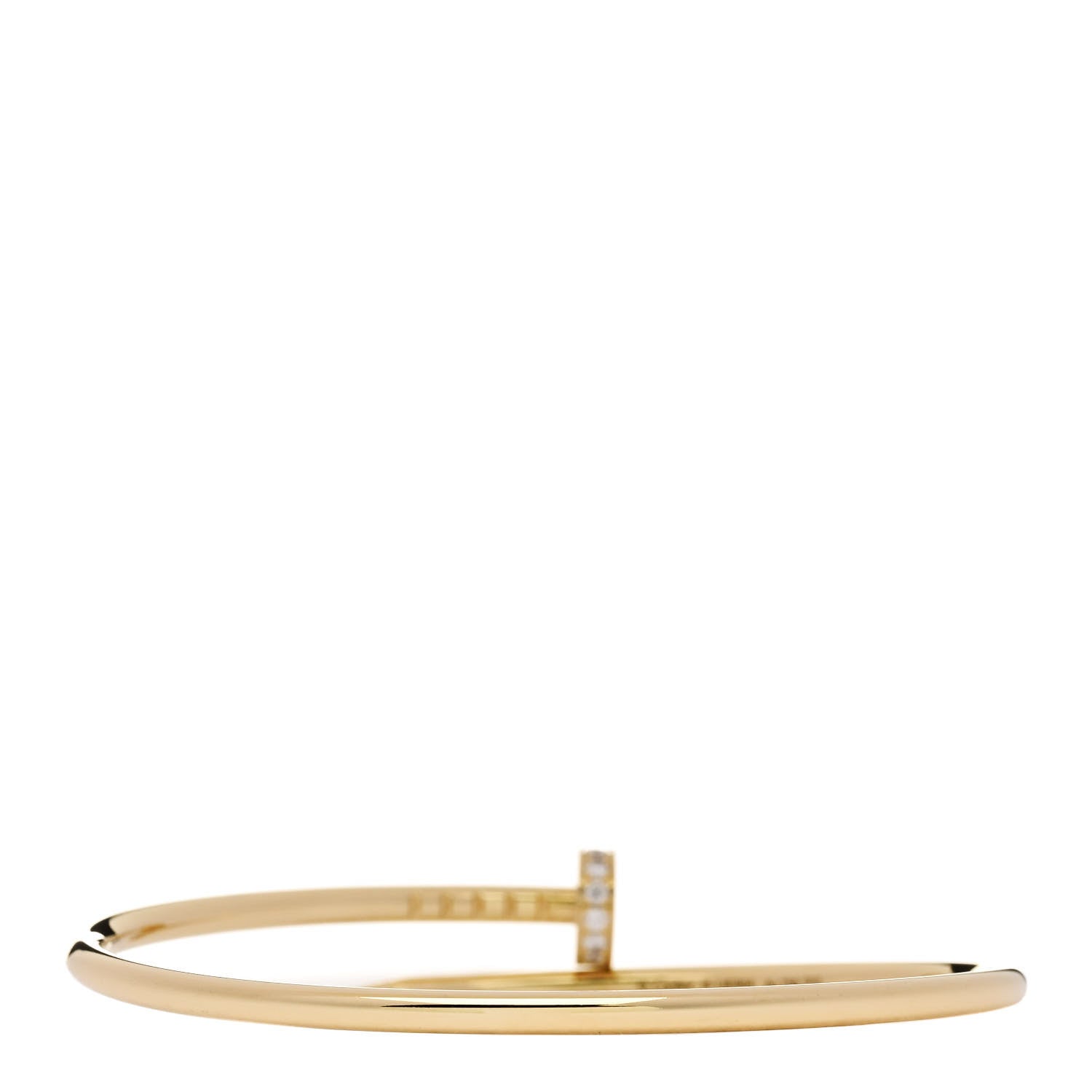 Cartier 18K Yellow Gold Diamond Small Juste Un Clou Bracelet 15 2 of 5