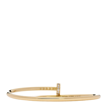 Cartier 18K Yellow Gold Diamond Small Juste Un Clou Bracelet 15 2 of 5