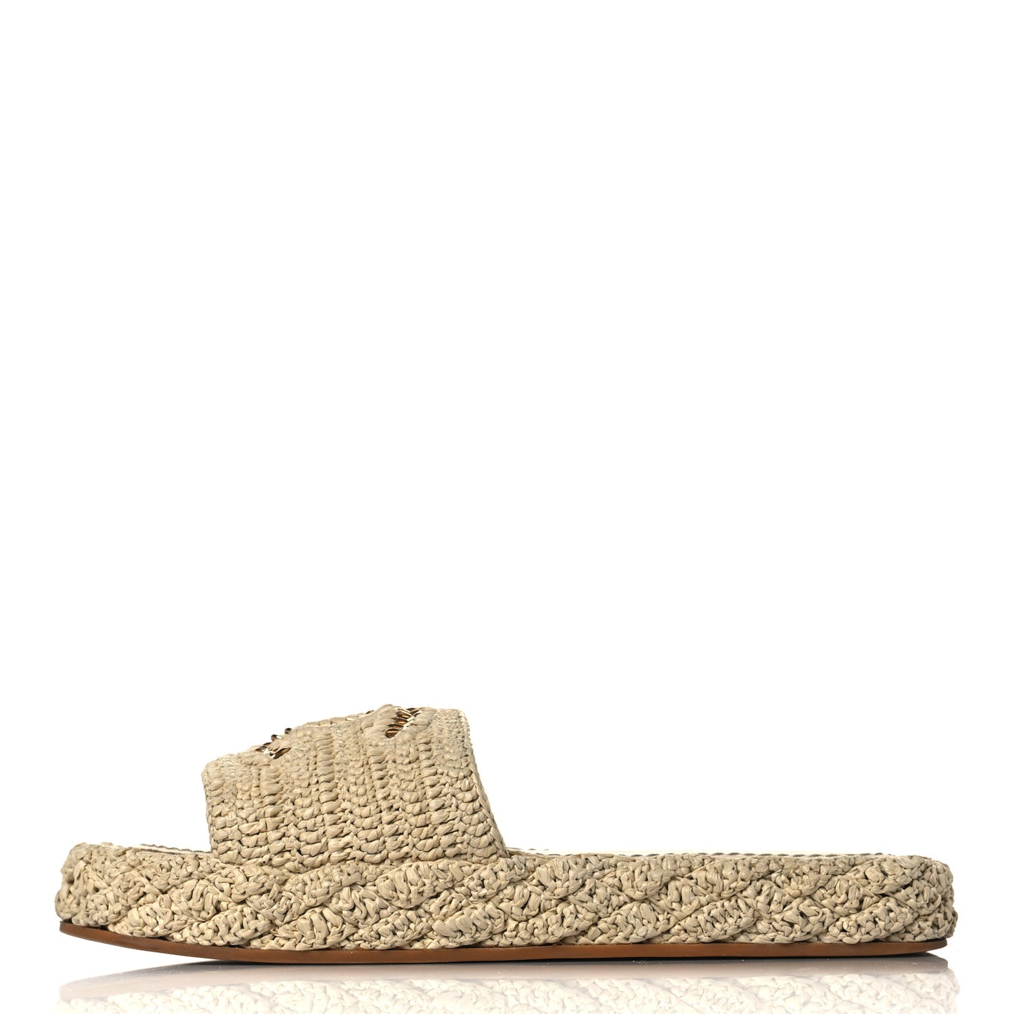 Cord Braided CC Mules 35 Light Beige