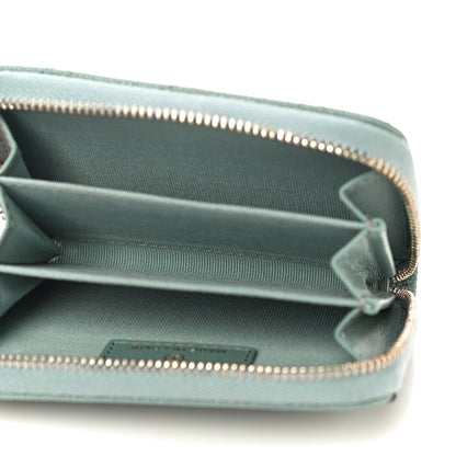 Chanel Caviar Quilted Zip Around Coin Purse Wallet Dark Green 7 of 11