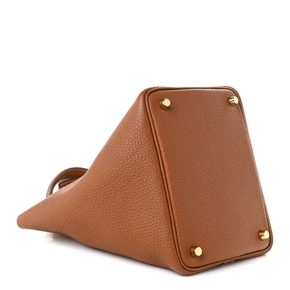 Hermes Taurillon Clemence Picotin Lock 18 PM Gold 3 of 10