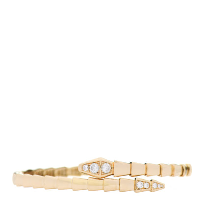 Bulgari 18K Yellow Gold Diamond Serpenti Viper Bracelet M 1 of 3