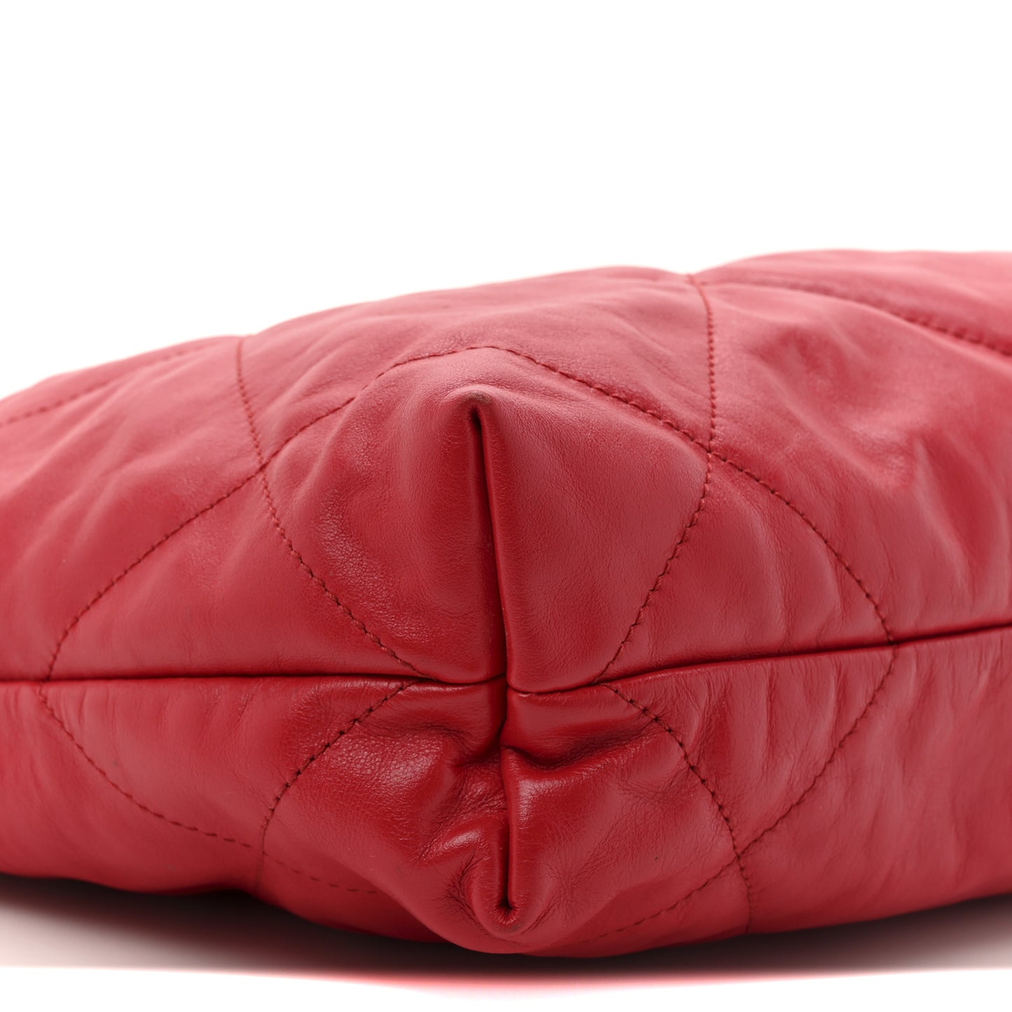 Shiny Calfskin Quilted Small Chanel 22 Red