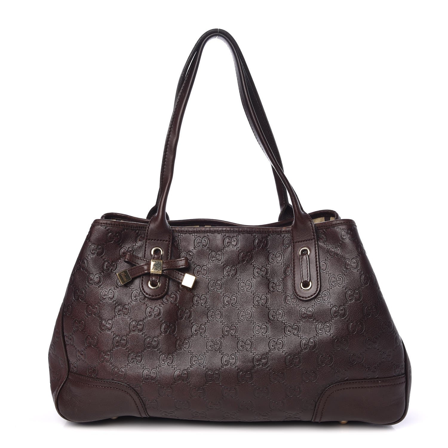 Gucci Guccissima Medium Princy Tote Dark Brown 1 of 7
