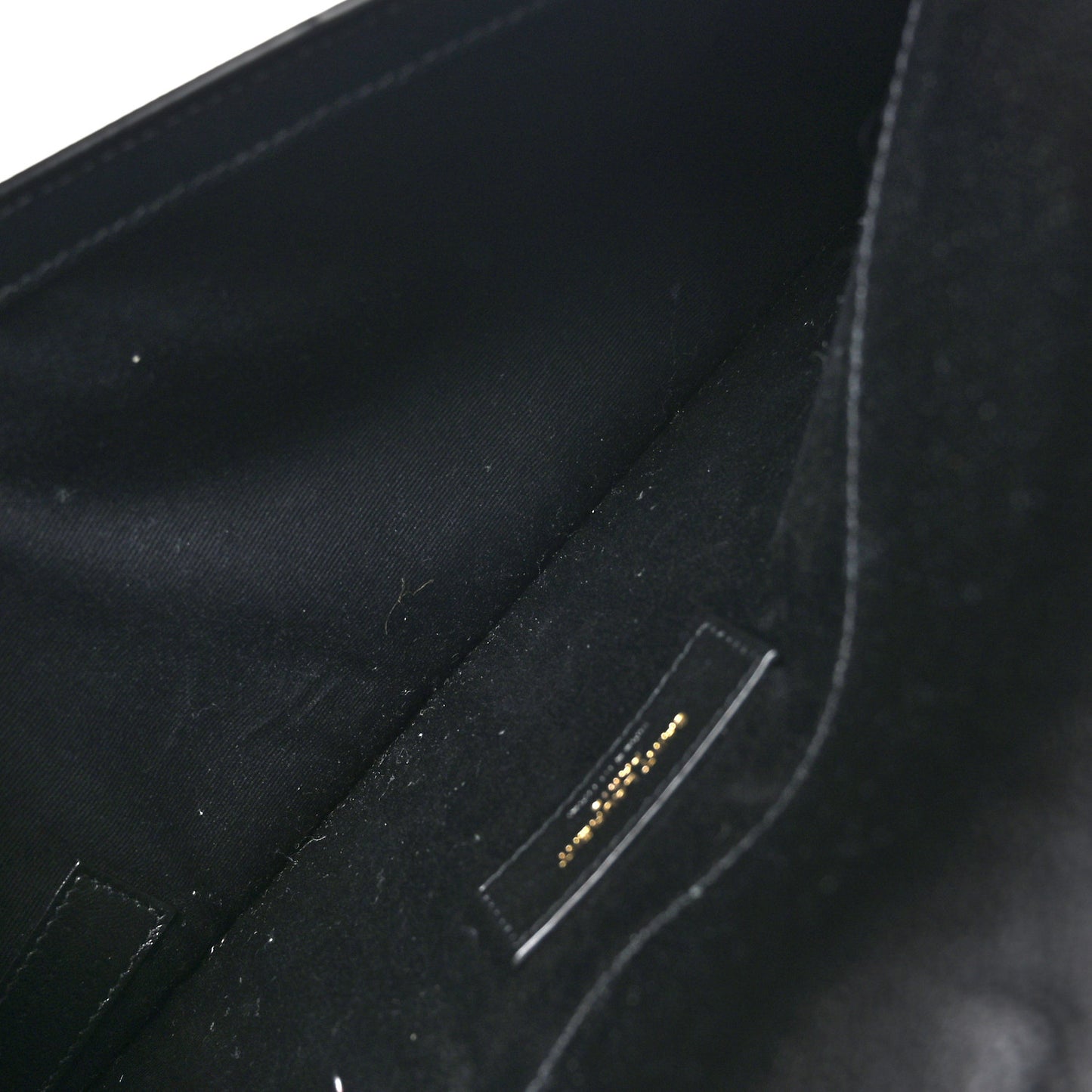 SAINT LAURENT Grain De Poudre Monogram Uptown Pouch Black