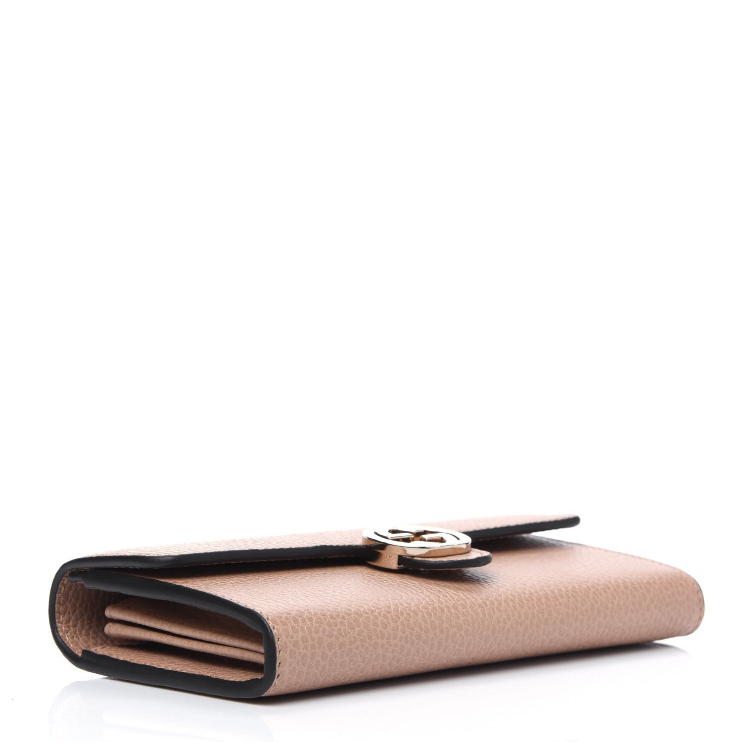 Gucci Dollar Calfskin Interlocking G Continental Wallet Camelia 3 of 4