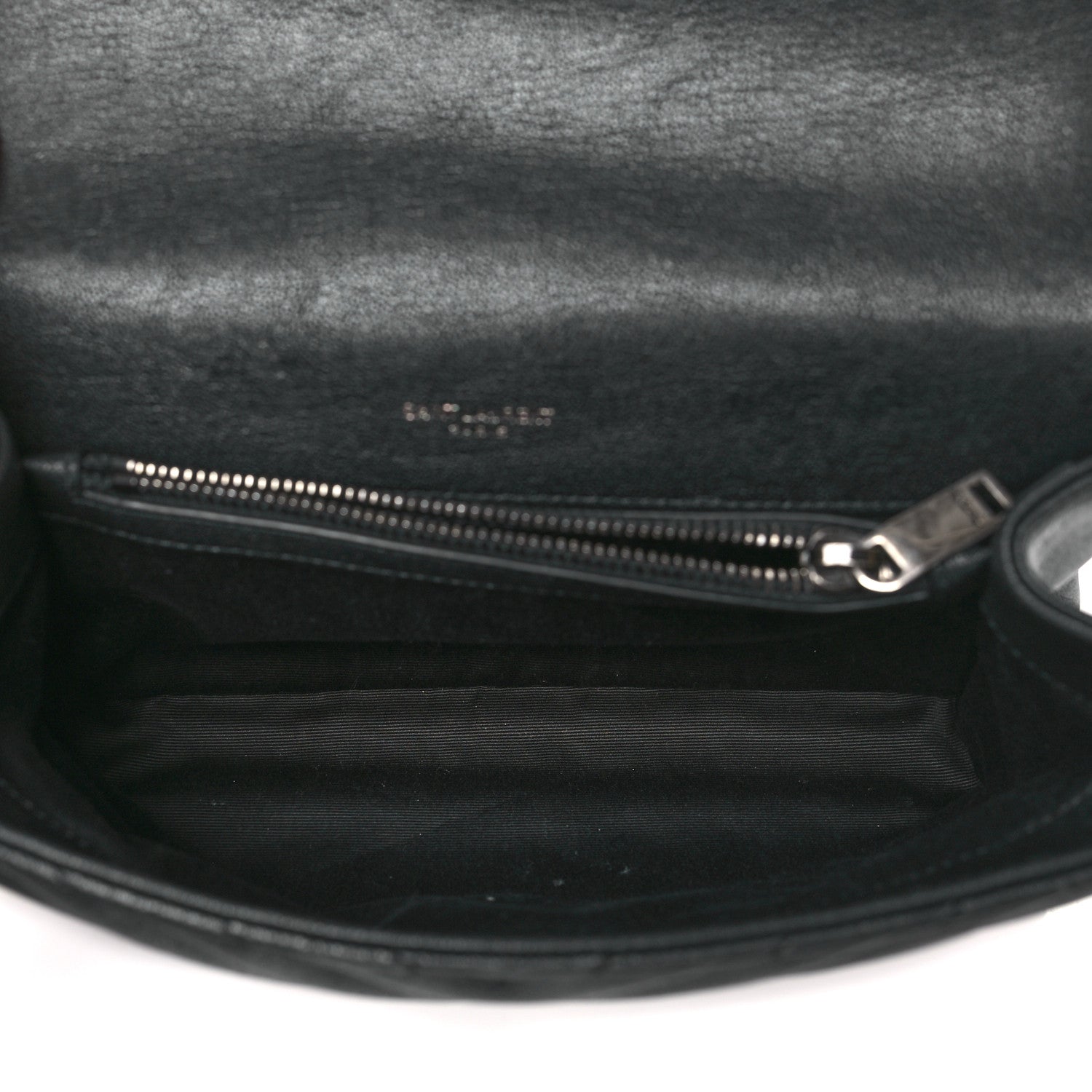 Saint Laurent Sheepskin Matelasse Chevron Monogram Medium College Bag Black 5 of 10