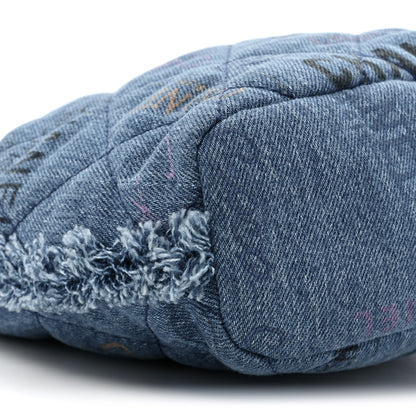 Chanel Denim Quilted Small Mood Bucket With Chain Blue Multicolor 9 of 9