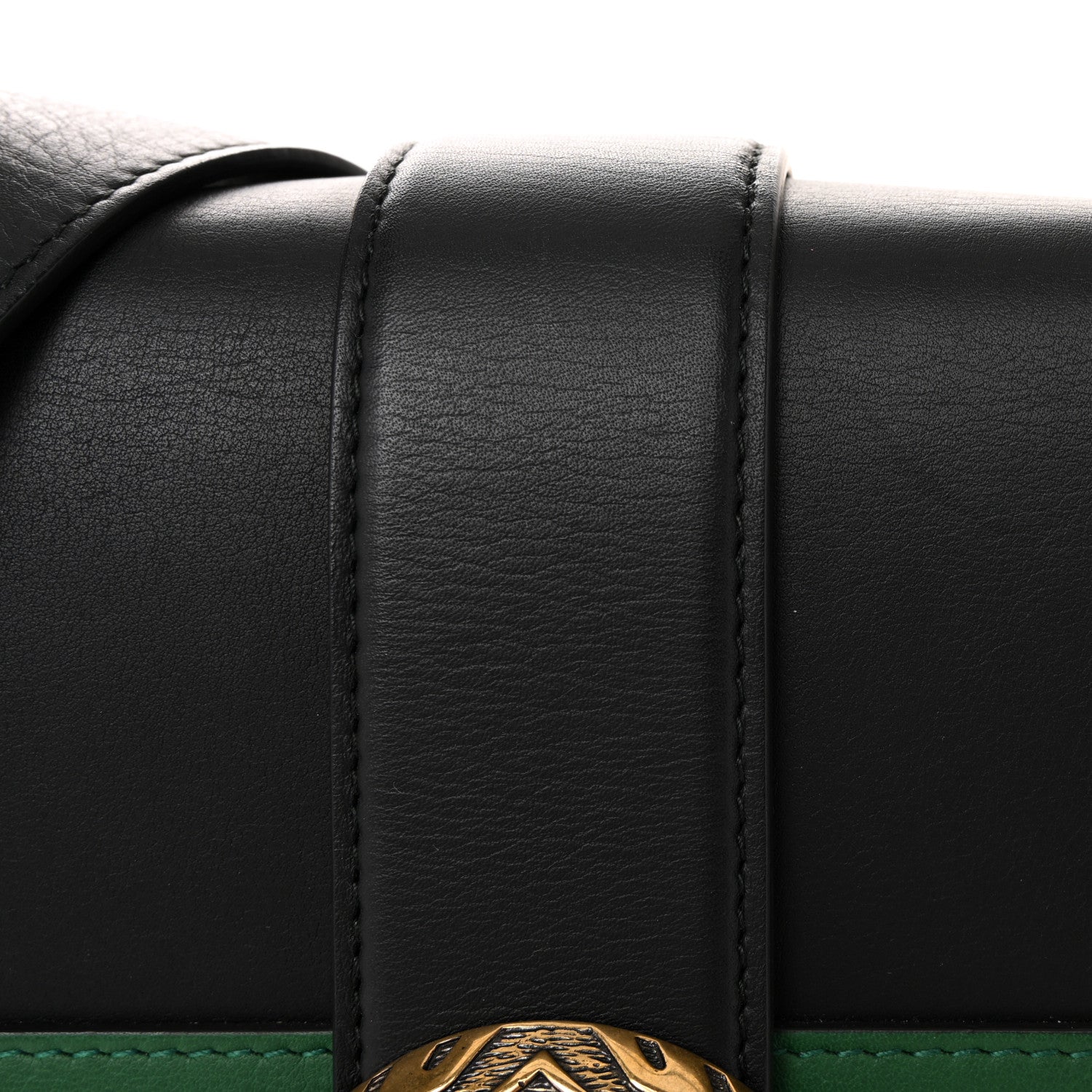 Gucci Moon Calfskin Web Large Dionysus Bamboo Top Handle Bag Black Bright Evergreen Hibiscus Red 8 of 10
