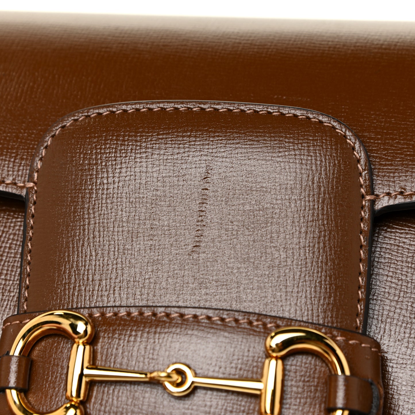 Azalea Calfskin Horsebit 1955 Shoulder Bag Brown Sugar