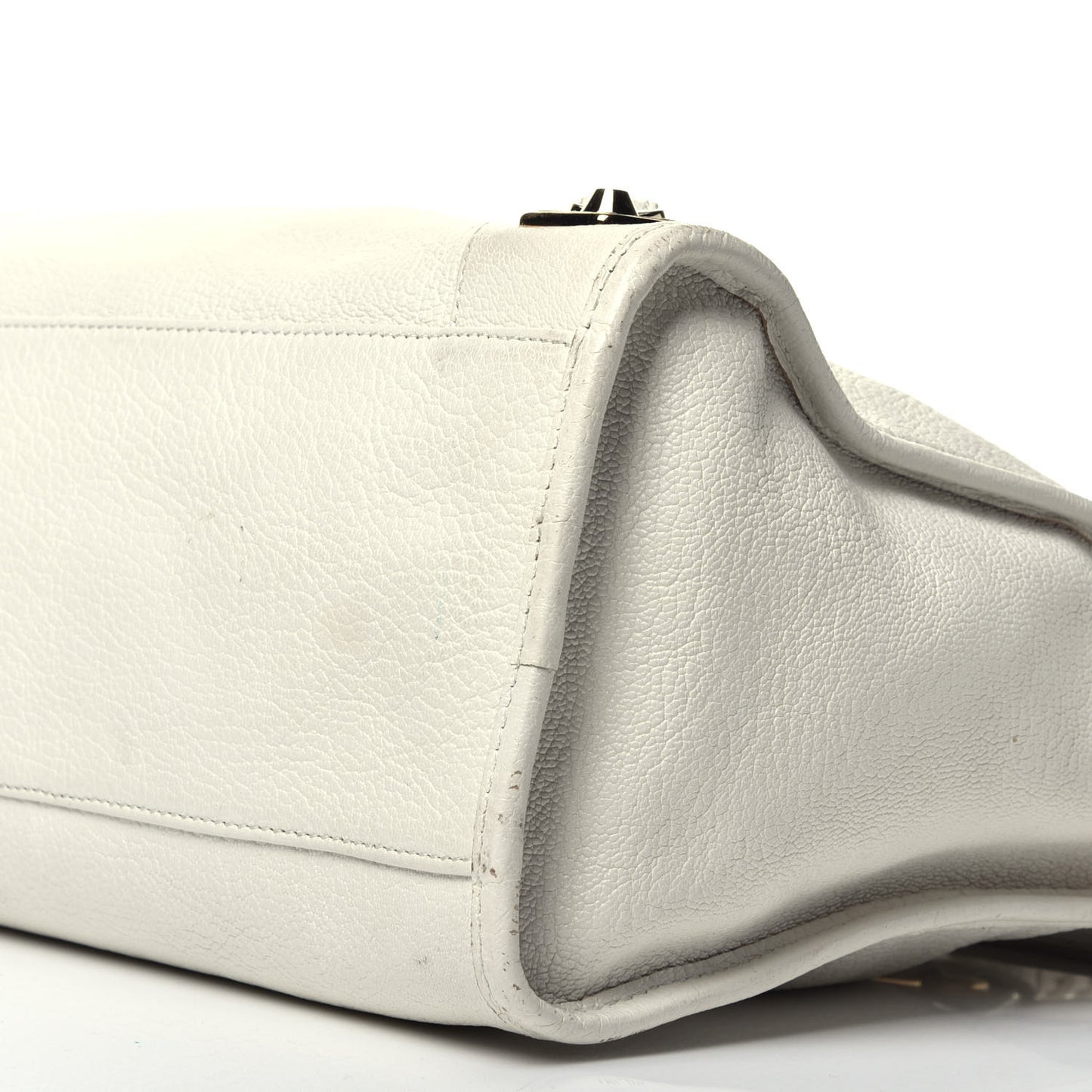 Chevre Gold Metallic Edge Hardware City White