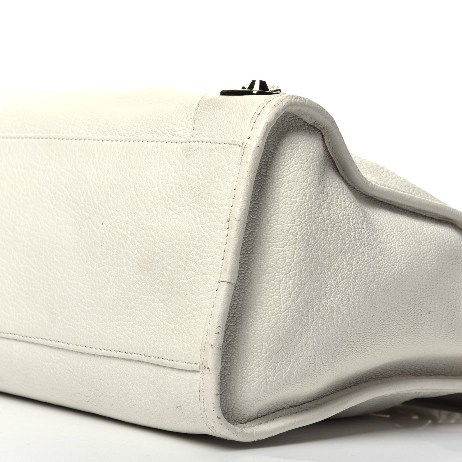 Balenciaga Chevre Gold Metallic Edge Hardware City White 10 of 10