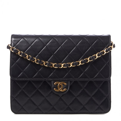 Chanel Lambskin Quilted Small Single Flap Black 1 of 10