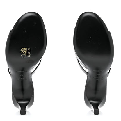 Hermes Goatskin Cute Sandals 38.5 Black 5 of 9