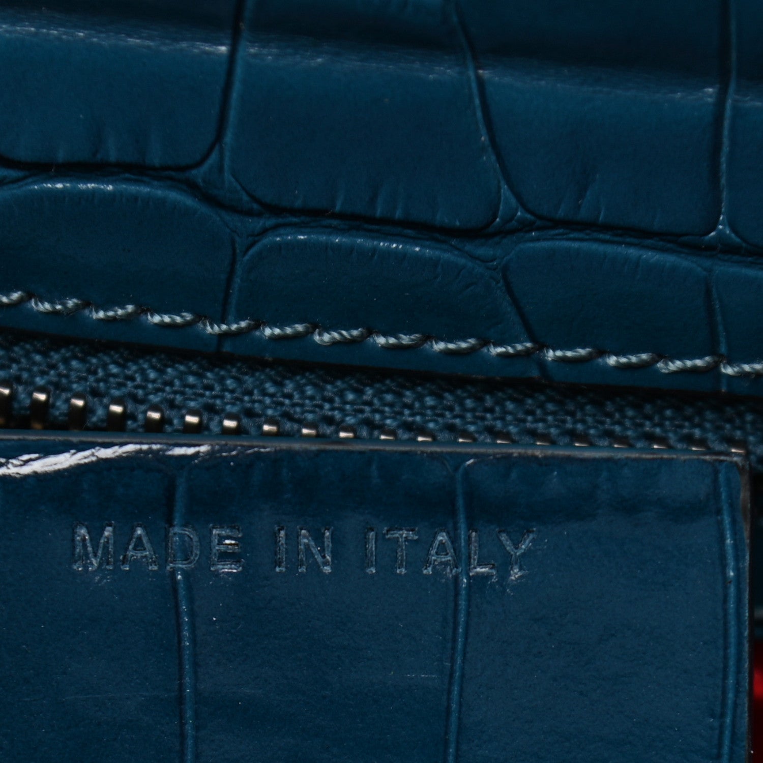 Christian Louboutin Calfskin Crocodile Embossed Medium Paloma Blue 7 of 10