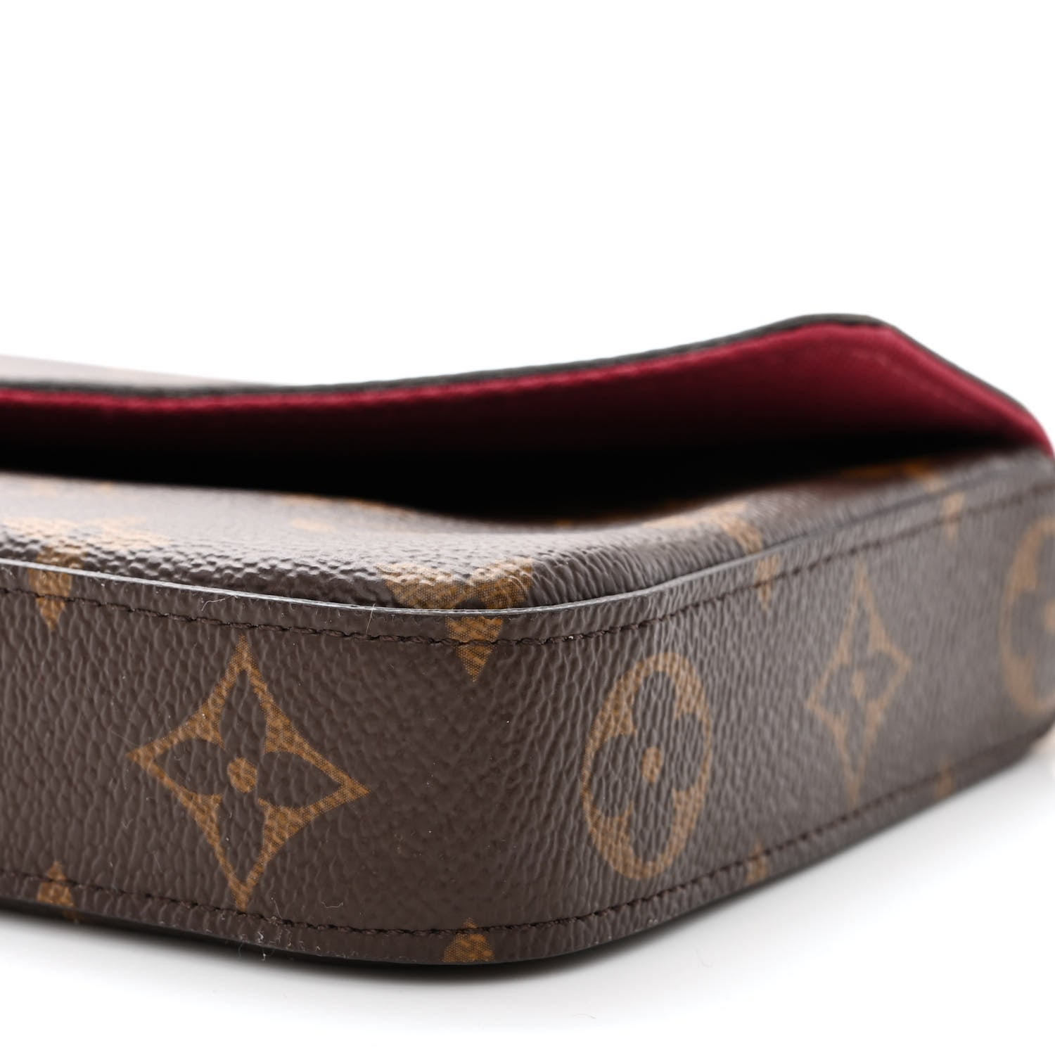 Louis Vuitton Monogram Pochette Felicie Chain Wallet Fuchsia 13 of 15