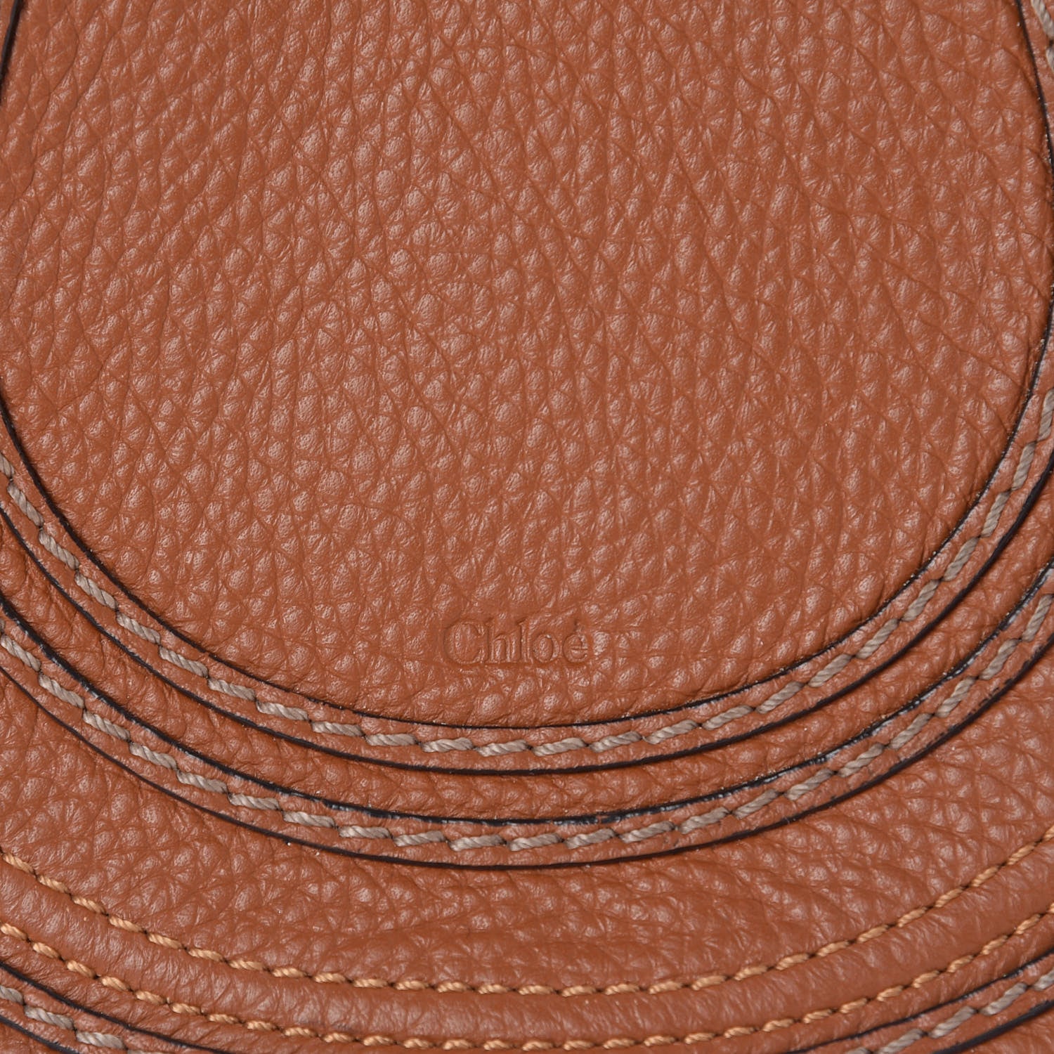 Chloe Calfskin Mini Marcie Round Crossbody Bag Tan 8 of 15
