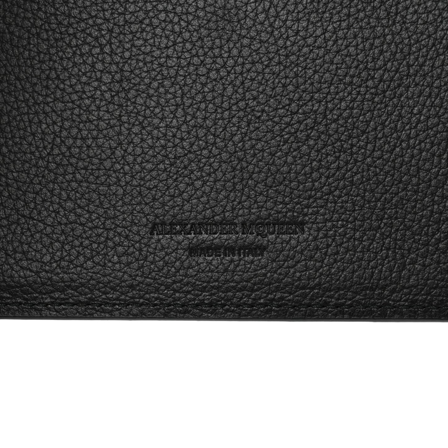 Calfskin Skull Clutch Wallet Black