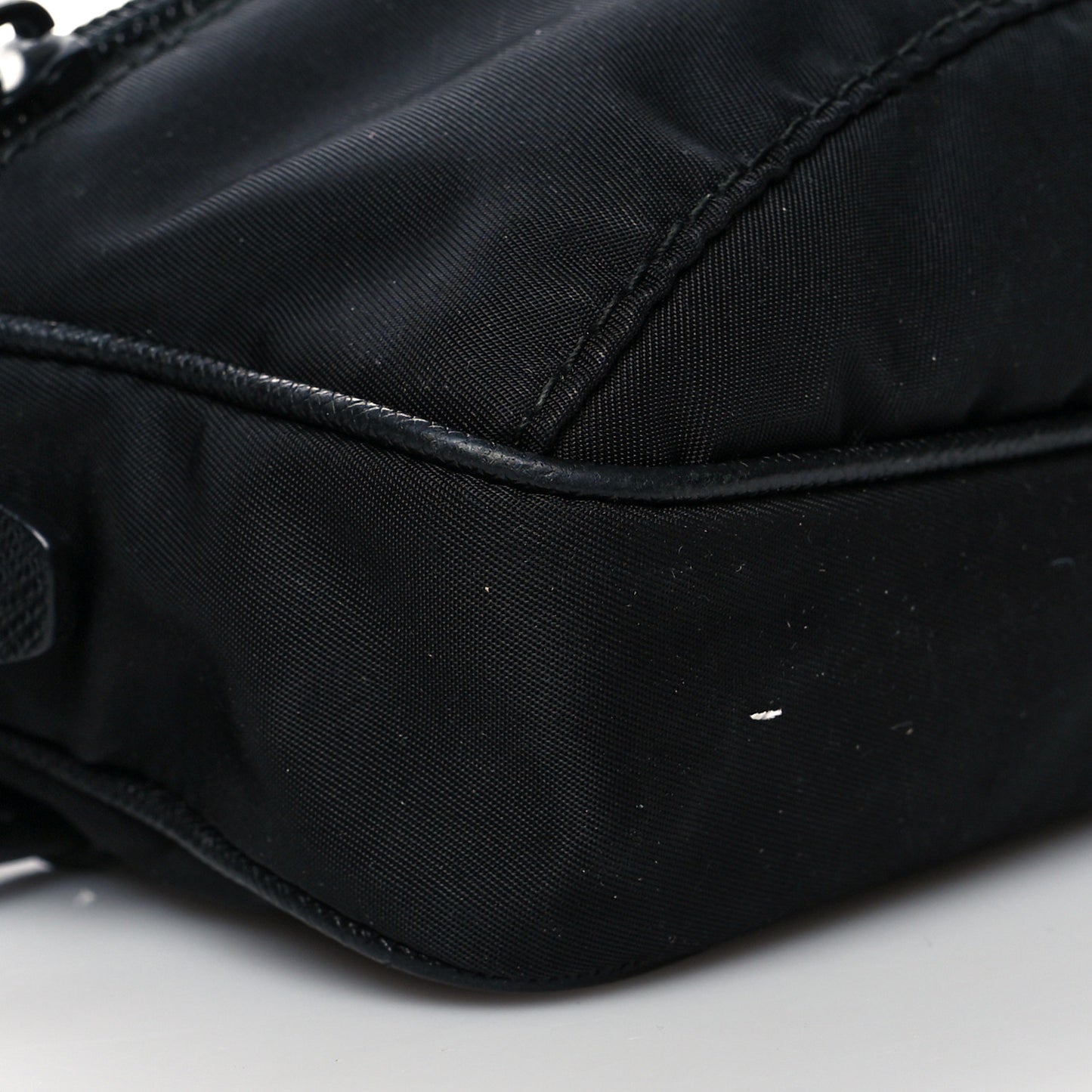 Tessuto Nylon Saffiano Belt Bag Black