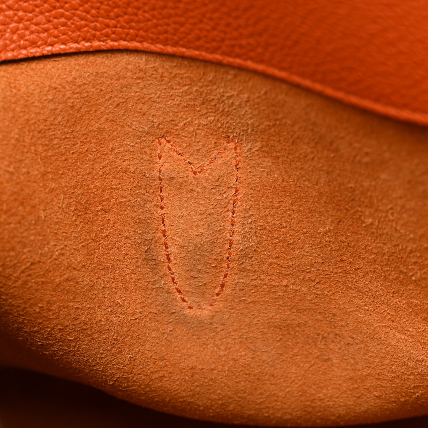 Soft Grained Calfskin Small Jackie Bucket Bag Orange