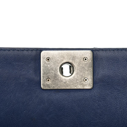 Chanel Calfskin Quilted Large Boy Flap Blue 5 of 14